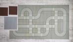 25 vintage LEGO wegplaten roads base plates 32x32 lichtgrijs, Ophalen of Verzenden, Gebruikt, Lego