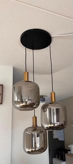 Smoke black glazen design hanglamp, Huis en Inrichting, Lampen | Hanglampen, Ophalen, Zo goed als nieuw, Glas, 50 tot 75 cm