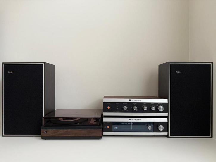 Complete vintage stereo set – Standard + Philips + Dual, Audio, Tv en Foto, Stereo-sets, Zo goed als nieuw, Tuner of Radio, Speakers
