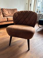 Bruine kunstleren fauteuil - Leenbakker, Huis en Inrichting, Fauteuils, Ophalen, Zo goed als nieuw