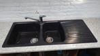 Antraciet Dubbele Spoelbak Keuken, Huis en Inrichting, Keuken | Keukenelementen, Ophalen, Gebruikt, 100 tot 150 cm, Grijs