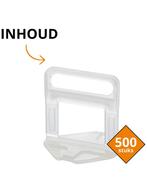 Leveling clips 4 mm - Tegel levelling systeem - 500 stuks, Overige materialen, Wandtegels, Zo goed als nieuw, 10 m² of meer