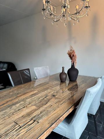 Set van 4 leren eettafelstoelen beschikbaar voor biedingen