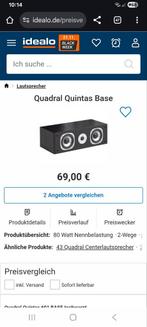 Quadral quintas base center speaker, Audio, Tv en Foto, Luidsprekers, Overige merken, Gebruikt, Ophalen of Verzenden, 60 tot 120 watt