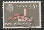 Antillen 1958 284 St Eustatius 35c, Gest, Postzegels en Munten, Postzegels | Nederlandse Antillen en Aruba, Ophalen of Verzenden