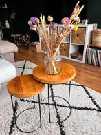 Houten bijzettafeltjes, Huis en Inrichting, Tafels | Bijzettafels, Ophalen, Zo goed als nieuw, Minder dan 55 cm, Minder dan 45 cm