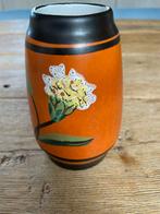 Vintage West Germany Bay Keramik Vaasje 657-14, Gebruikt, Aardewerk of Porselein, Oranje, Ophalen of Verzenden