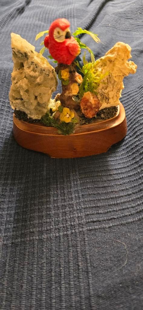 Decoratief Papegaai beeldje, Verzamelen, Beelden en Beeldjes, Zo goed als nieuw, Dier, Ophalen of Verzenden