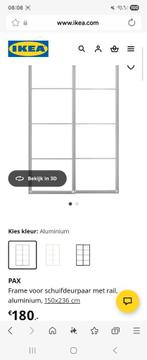 Ikea Pax Schuifdeuren 150x236, Huis en Inrichting, Kasten | Kledingkasten, Ophalen, Zo goed als nieuw, Minder dan 25 cm, 200 cm of meer
