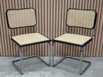 4 x Vintage webbing stoelen Cesca Thonet Marcel Breuer, Ophalen of Verzenden, Zo goed als nieuw, Zwart, Vijf, Zes of meer stoelen