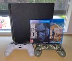 PS4 Slim 2 Controllers + 2 Games, Spelcomputers en Games, Met 2 controllers, Ophalen of Verzenden, Zo goed als nieuw, Slim