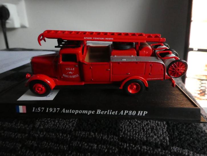 Brandweerauto uit Frankrijk uit 1937 diecast 1:57, Verzamelen, Automerken, Motoren en Formule 1, Nieuw, Auto's, Ophalen of Verzenden