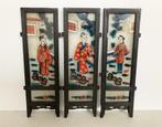 Diverse panelen Chinees miniatuur kamerscherm - 3 stuks, Antiek en Kunst, Ophalen