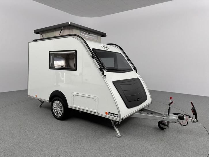 Kip Shelter <750 kg Enkele bedden Kingsize bed Voortent, Caravans en Kamperen, Caravans, Bedrijf, tot en met 2, Overige, Kip, 2 aparte bedden