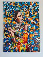 Kleurrijk Portret van Afrikaanse Vrouw, Ophalen