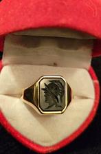14 karaat geel gouden gladiatoren hermatiet ring. 20 mm, 3,6, Sieraden, Tassen en Uiterlijk, Ringen, Verzenden, Geel, Zo goed als nieuw