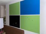 4x Magnetisch glasbord whiteboard zwart groen blauw 80-60cm, Diversen, Schoolborden, Ophalen, Gebruikt, Whiteboard