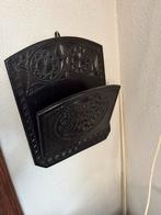 Antieke gesneden houten brievenbakje., Ophalen of Verzenden