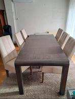 Eettafel met 6 stoelen - Mooie set!, Ophalen, Gebruikt, 100 tot 150 cm, Vijf personen of meer