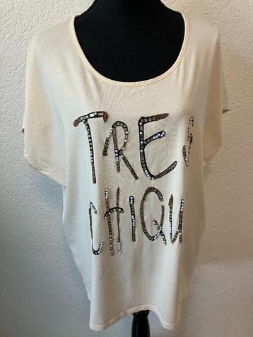 maat 3 xl valt als 2 xl oksel tot oksel 66 cm-off white/crem beschikbaar voor biedingen
