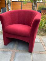 Rode Stoffen Fauteuil - Zo Goed Als Nieuw, Huis en Inrichting, Ophalen, Stof