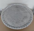 Riverdale zilveren plateau schaal met 3 pootjes, Huis en Inrichting, Ophalen, Zo goed als nieuw, Rond, Metaal