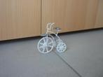 Witte glitter miniatuur fiets driewieler decoratie, Verzamelen, Ophalen of Verzenden, Zo goed als nieuw, Decoratie