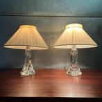 OPRUIMING Set jaren 50 60 vintage kristal Val Saint Lambert, Huis en Inrichting, Lampen | Tafellampen, Gebruikt, Vintage, Tafellampjes