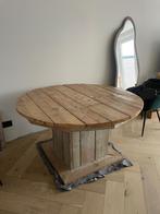 Steigerhouten tuintafel, Tuin en Terras, Tuintafels, Ophalen, Gebruikt, Rond, Hout