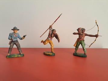 3 originele Elastolin figuren (7cm,1948-1955)composiet.  beschikbaar voor biedingen