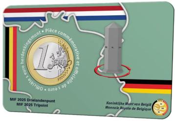 3-Landenpunt Coincard 1 Euro Belgie 2025 € 18,25 beschikbaar voor biedingen