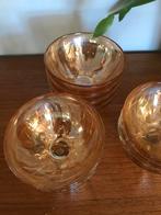 13 vintage jaren 50 dessert schaaltjes persglas parelmoer, Ophalen of Verzenden