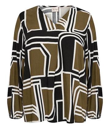 Zwart/groen tuniek van Wasabi Concept Maat 50/52 nu €19,99 beschikbaar voor biedingen