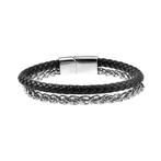Dubbele Armband Heren Vossenstaart Schakelsarmband RVS, Sieraden, Tassen en Uiterlijk, Staal, Birgitta-Gracht 33, 6465 EL Kerkrade, Nederland
