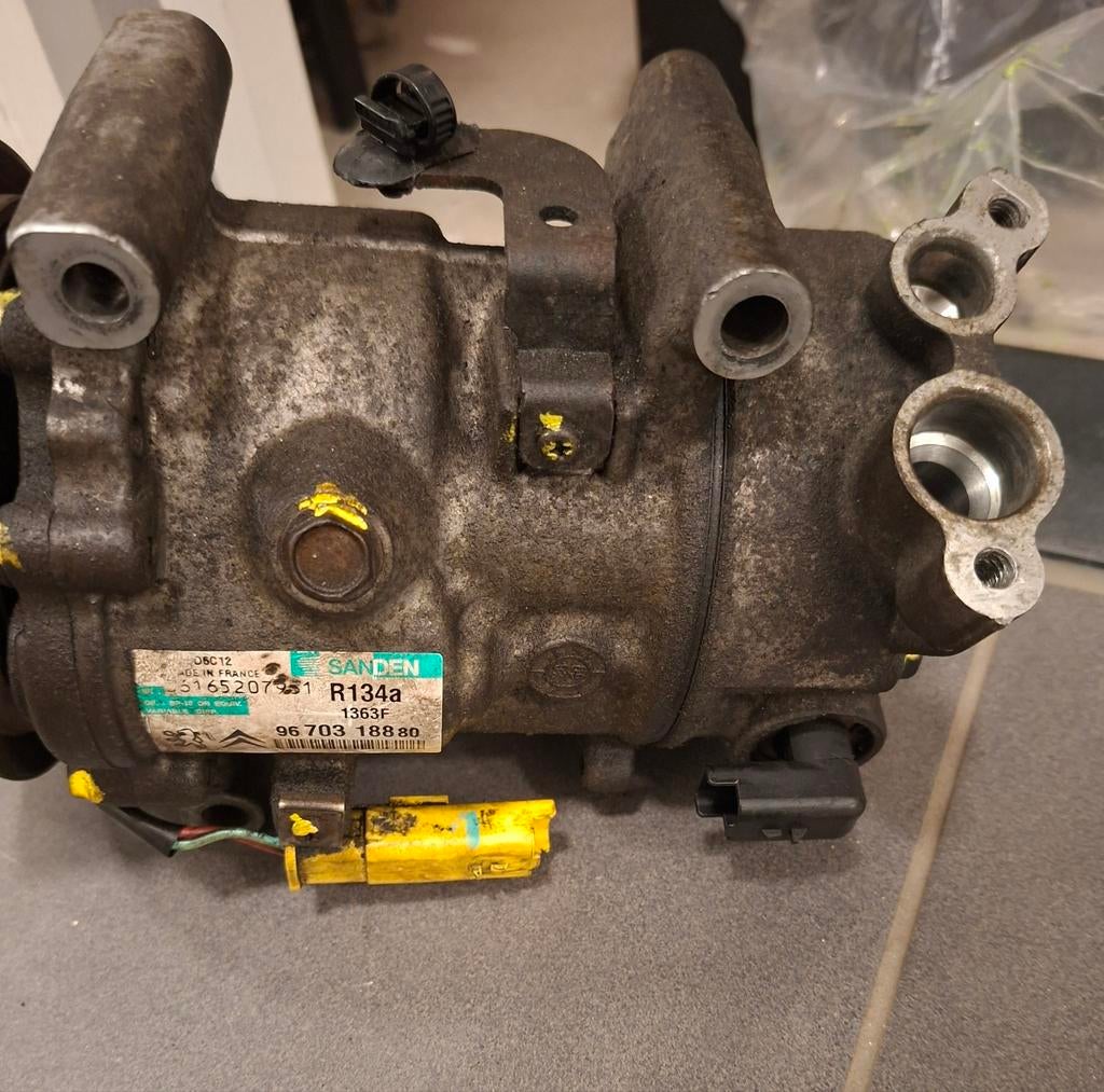 Citroen/Peugeot  Airco Pomp Sanden R134a, Auto-onderdelen, Airco en Verwarming, Ophalen, Gebruikt, Citroën