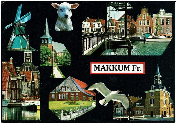 Ansichtkaart Makkum, Verzamelen, Ansichtkaarten | Nederland, Gelopen, Friesland, 1980 tot heden, Ophalen of Verzenden
