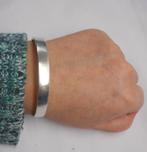 Zilveren massieve Fossil slavenarmband nr.317