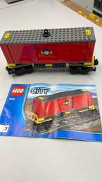 SB1948 Lego trein 7939 container wagon + boekje, Kinderen en Baby's, Speelgoed | Duplo en Lego, Ophalen of Verzenden, Zo goed als nieuw