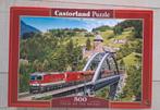 Castorland Puzzel Trein op de Brug - 500 stukjes, Ophalen of Verzenden, 500 t/m 1500 stukjes, Zo goed als nieuw, Legpuzzel
