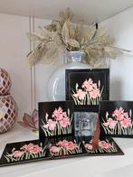 Vintage Chinese Lakdoos met Onderzetters, Ophalen of Verzenden, Gebruikt, Glas of Kopje