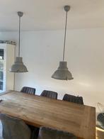 Set Industriele Hanglampen Eettafel, Huis en Inrichting, Lampen | Hanglampen, Ophalen, Zo goed als nieuw, Industrieel, Metaal