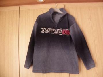Goedkope warme blauw grijze school fleece trui 146/152 goed beschikbaar voor biedingen