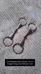 Enkelgebroken bit, Dieren en Toebehoren, Paarden en Pony's | Hoofdstellen en Tuigage, Ophalen of Verzenden, Gebruikt, Overige soorten