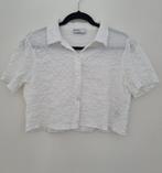 Witte blouse/ shirt van Bershka maat S, Wit, Nieuw, Korte mouw, Maat 36 (S)