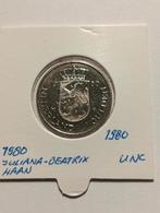 1 Gulden 1980 Juliana & Beatrix  UNC, Postzegels en Munten, Munten | Nederland, Ophalen of Verzenden, Koningin Juliana, 1 gulden