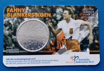 Fanny Blankers-Koen Vijfje 2018 BU-kwaliteit in coincard beschikbaar voor biedingen