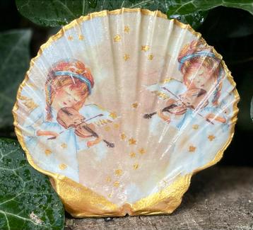 Grote Schelpen Decoratie Kerst handmade decoupage beschikbaar voor biedingen