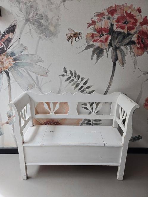 Romantisch klepbankje, Tuin en Terras, Tuinbanken, Gebruikt, Hout, Ophalen