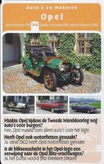 W2272 autokaartje opel 1908, Ophalen of Verzenden, Zo goed als nieuw, Auto's