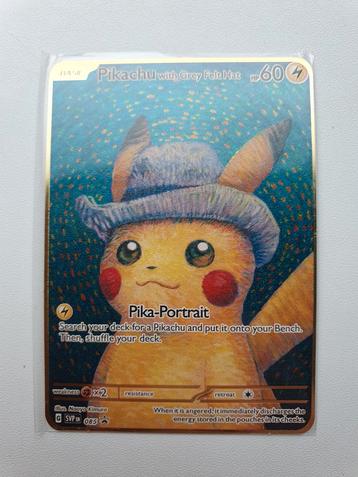 Pikachu Van Gogh With Grey Felt Hat Promo Metalen Pokemon beschikbaar voor biedingen